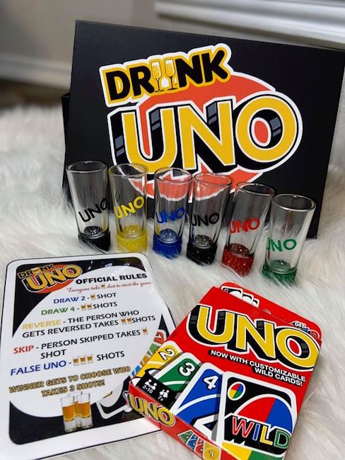 Le jeu UNO en version alcool