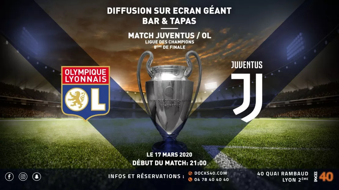 Match Juventus / OL avec le DOCKS 40 (reporté à une date ultérieure)
