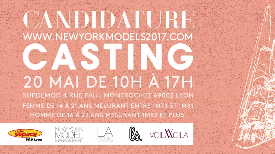 Casting à Lyon: Devenez le prochain modèle de l'agence New York Model