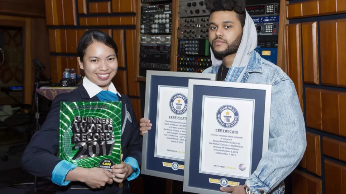 The Weeknd élu "artiste le plus populaire au monde" par le Guinness World Records