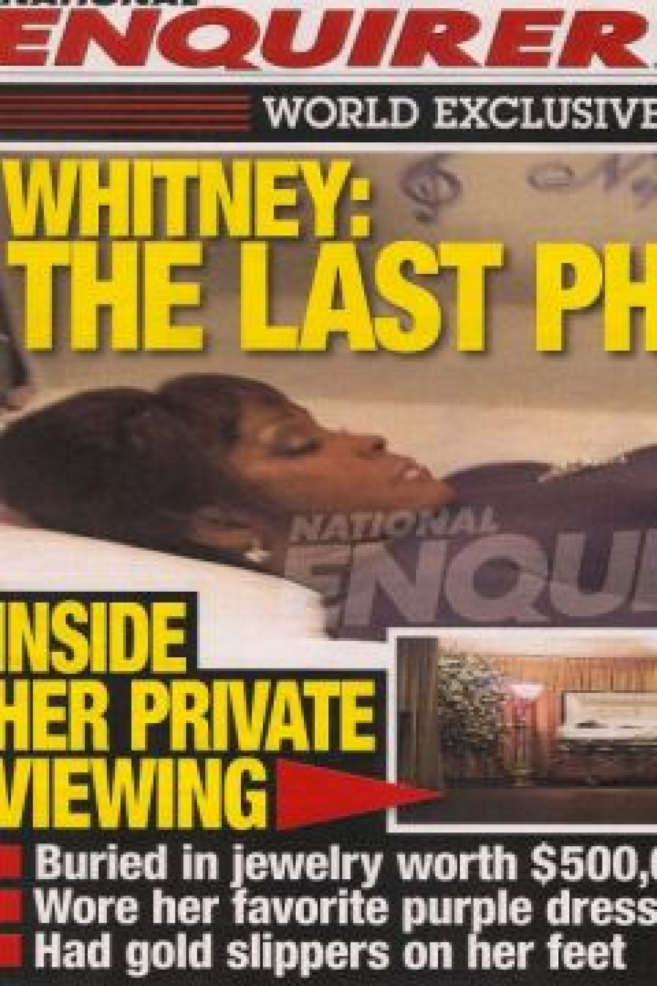 Une photo de Whitney Houston dans son cercueil Une photo de Whitney Houston dans son cercueil