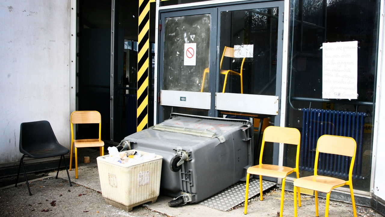 Blocage en cours ce vendredi matin sur le campus de Bron