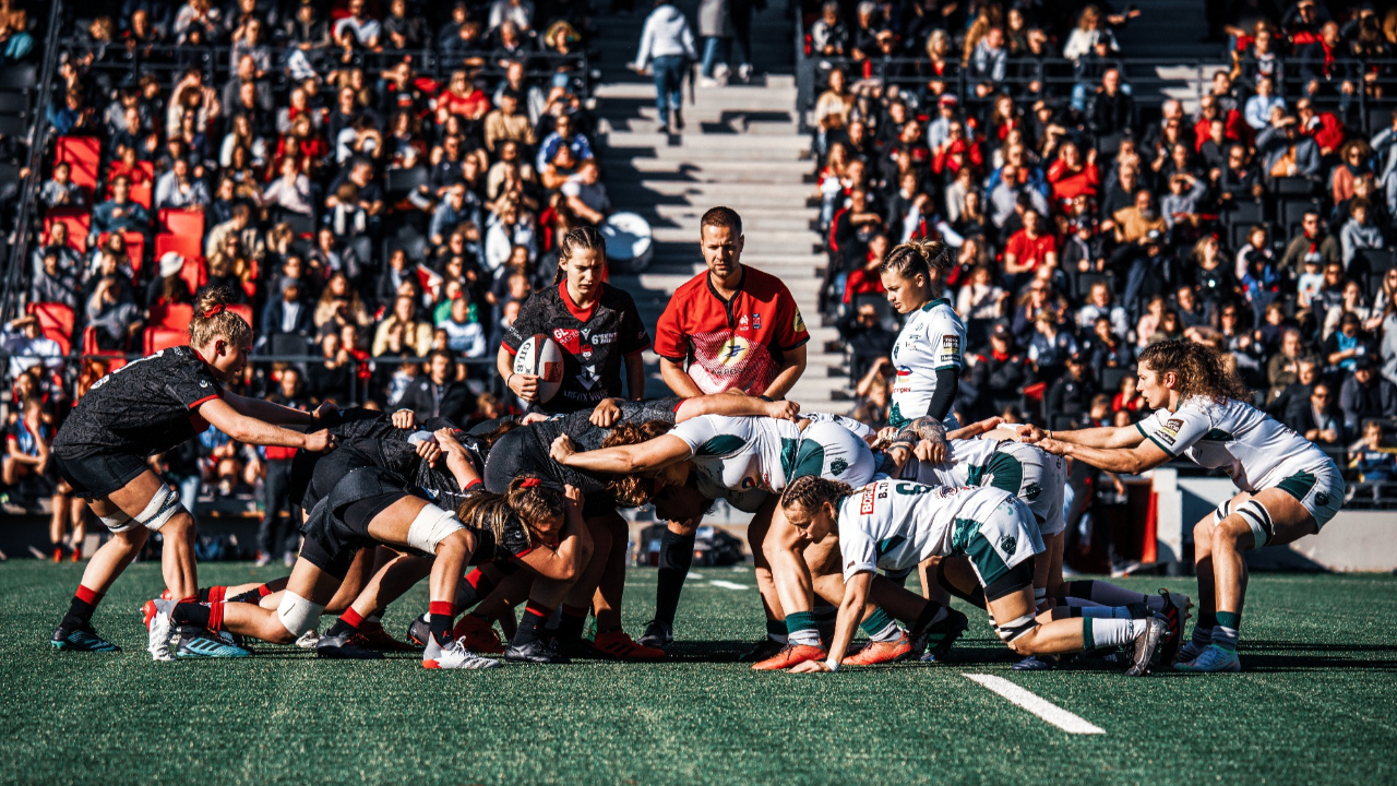 Les filles du LOU Rugby jouent au Matmut Stadium de Gerland !