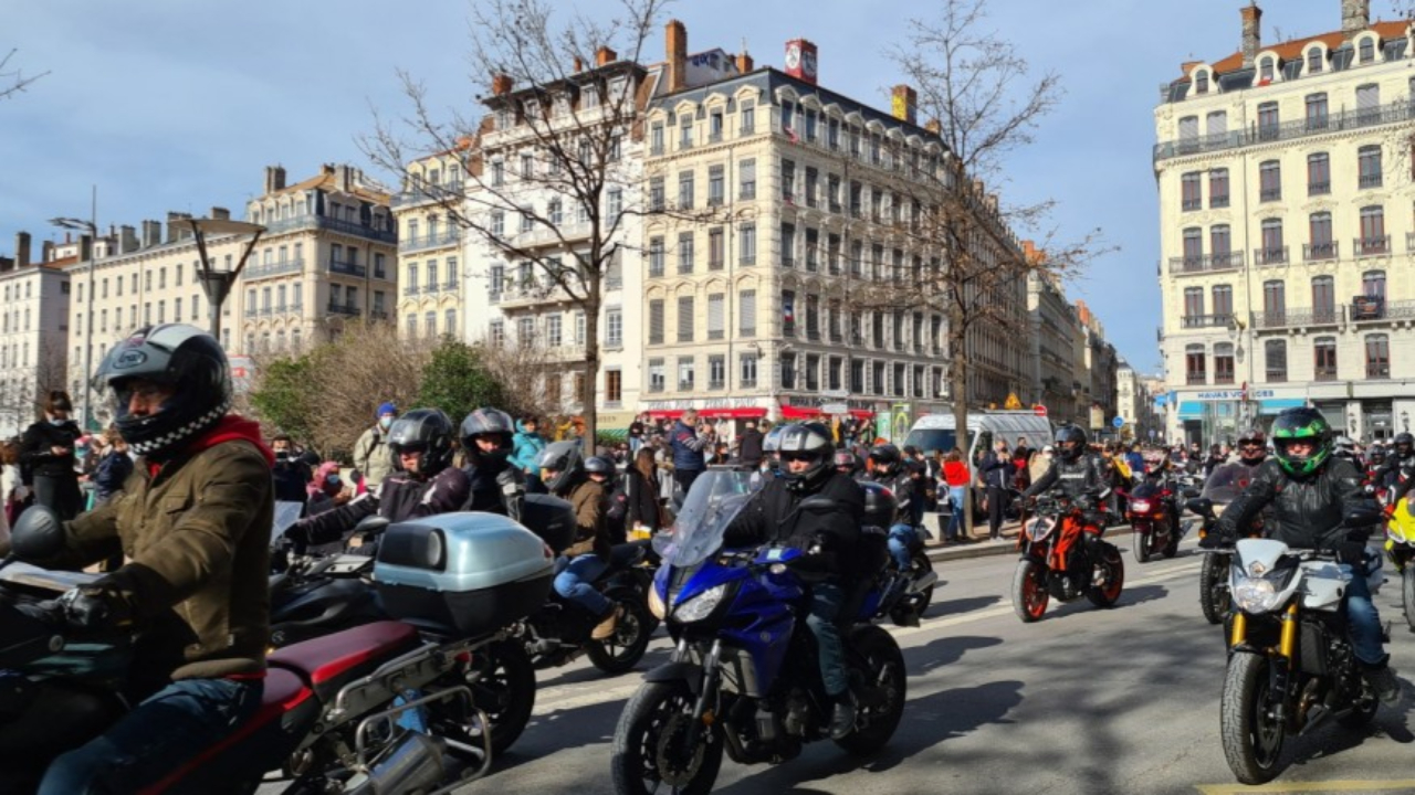 Manifestation des motards ce jeudi à Lyon Manifestation des motards ce jeudi à Lyon
