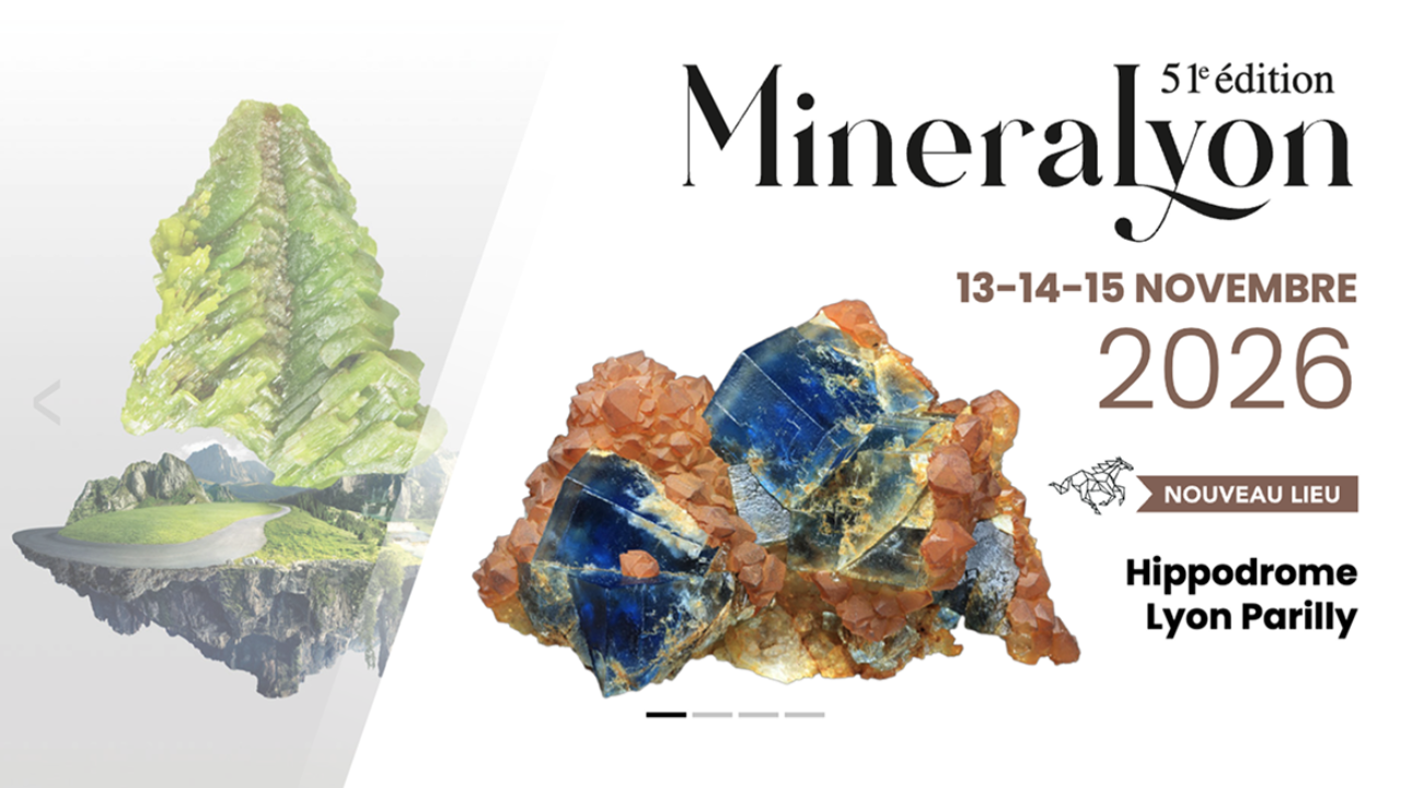 Mineralyon 2026 : les merveilles de la Terre s’exposent à Lyon-Parilly Mineralyon 2026 : les merveilles de la Terre s’exposent à Lyon-Parilly