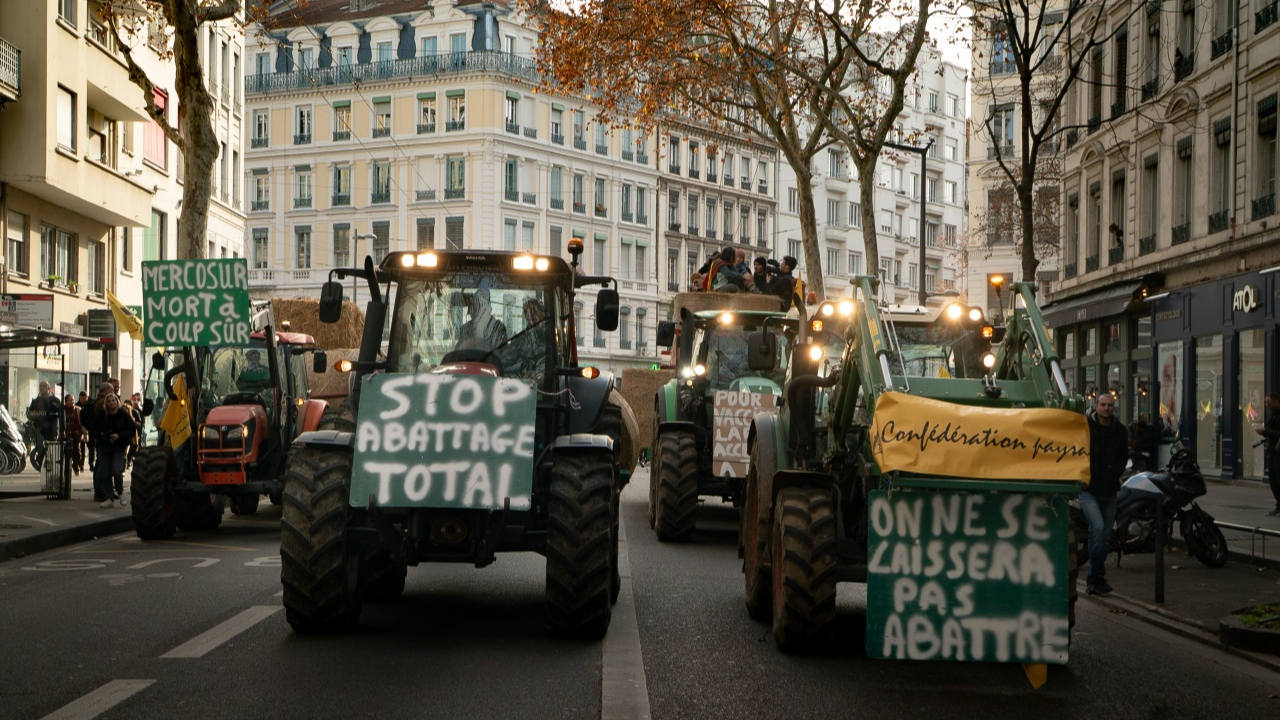 Nouvelle mobilisation des agriculteurs &agrave; Lyon