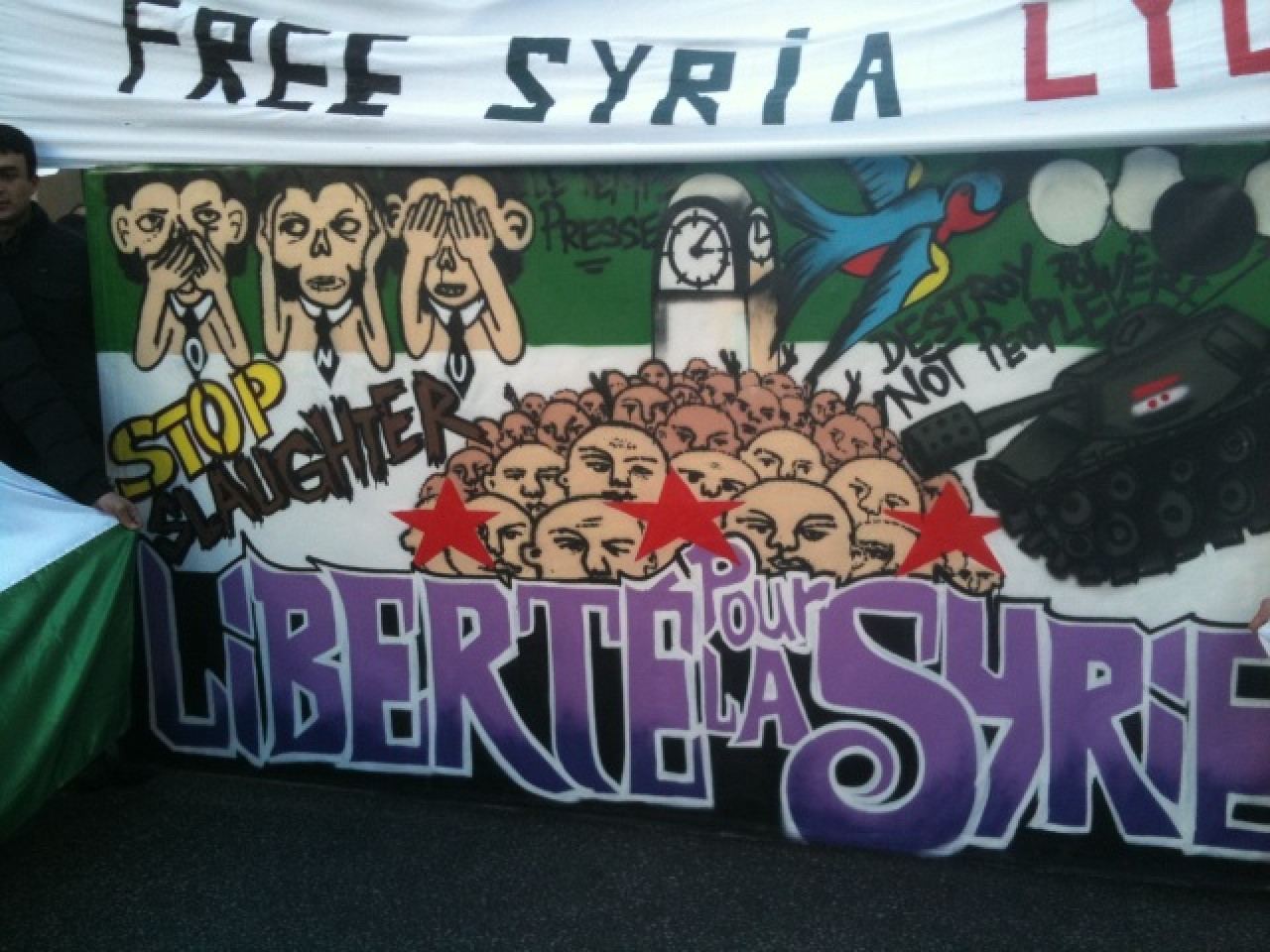 600 personnes rassembl&eacute;es contre Bachar Al-Assad &agrave; Lyon