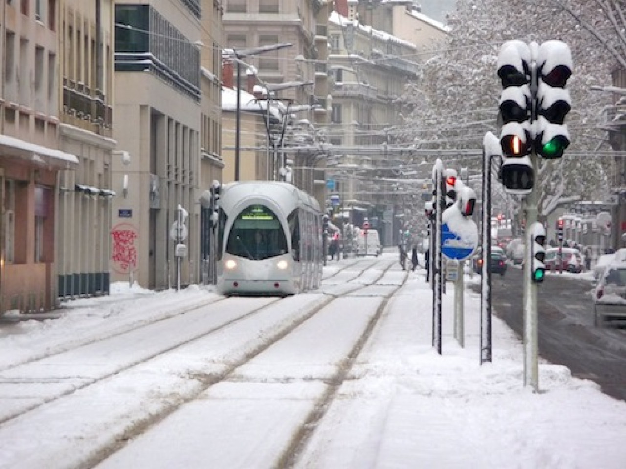 La neige fait son retour &agrave; Lyon