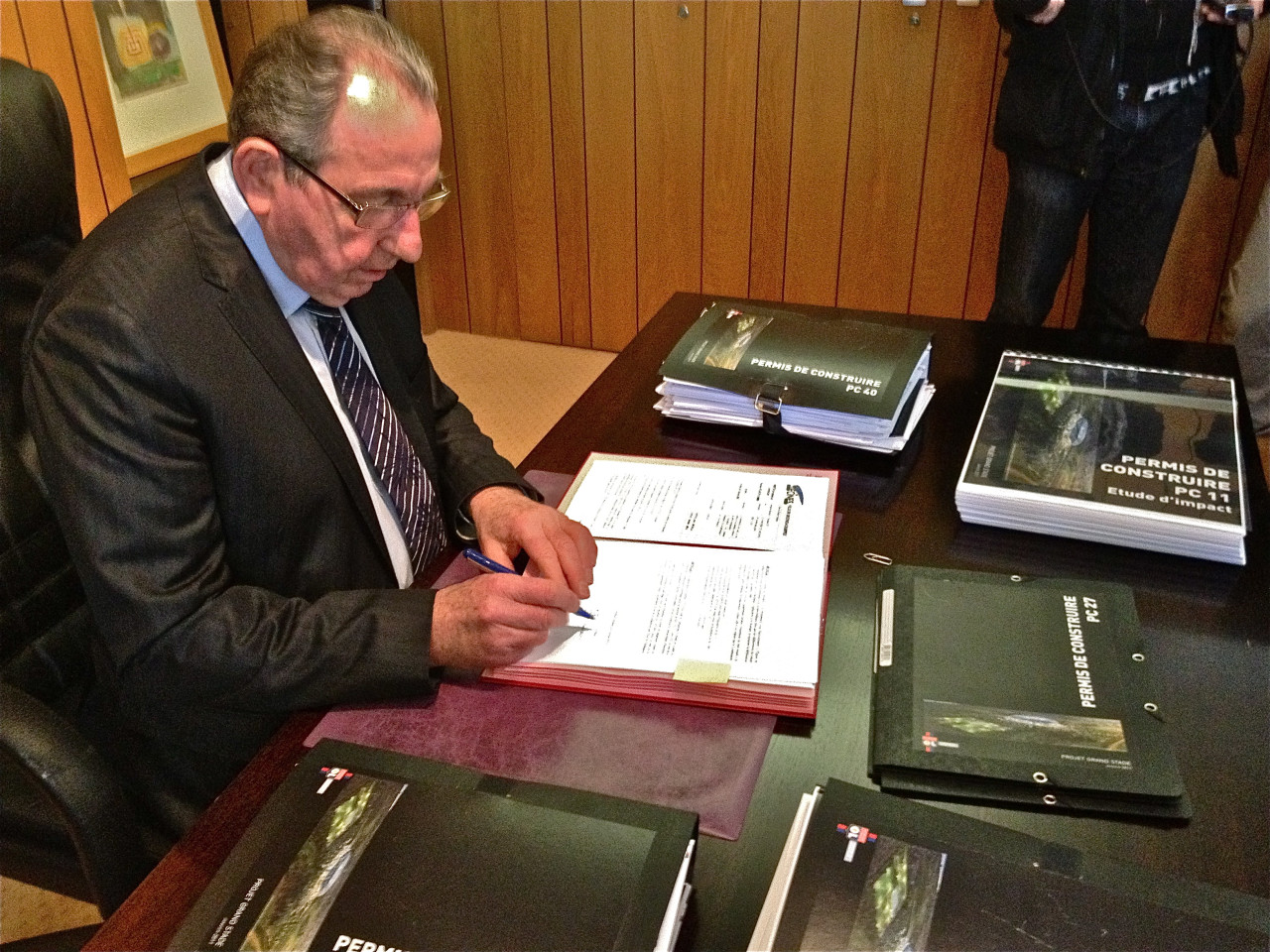 Le permis du construire du Grand Stade a &eacute;t&eacute; sign&eacute;