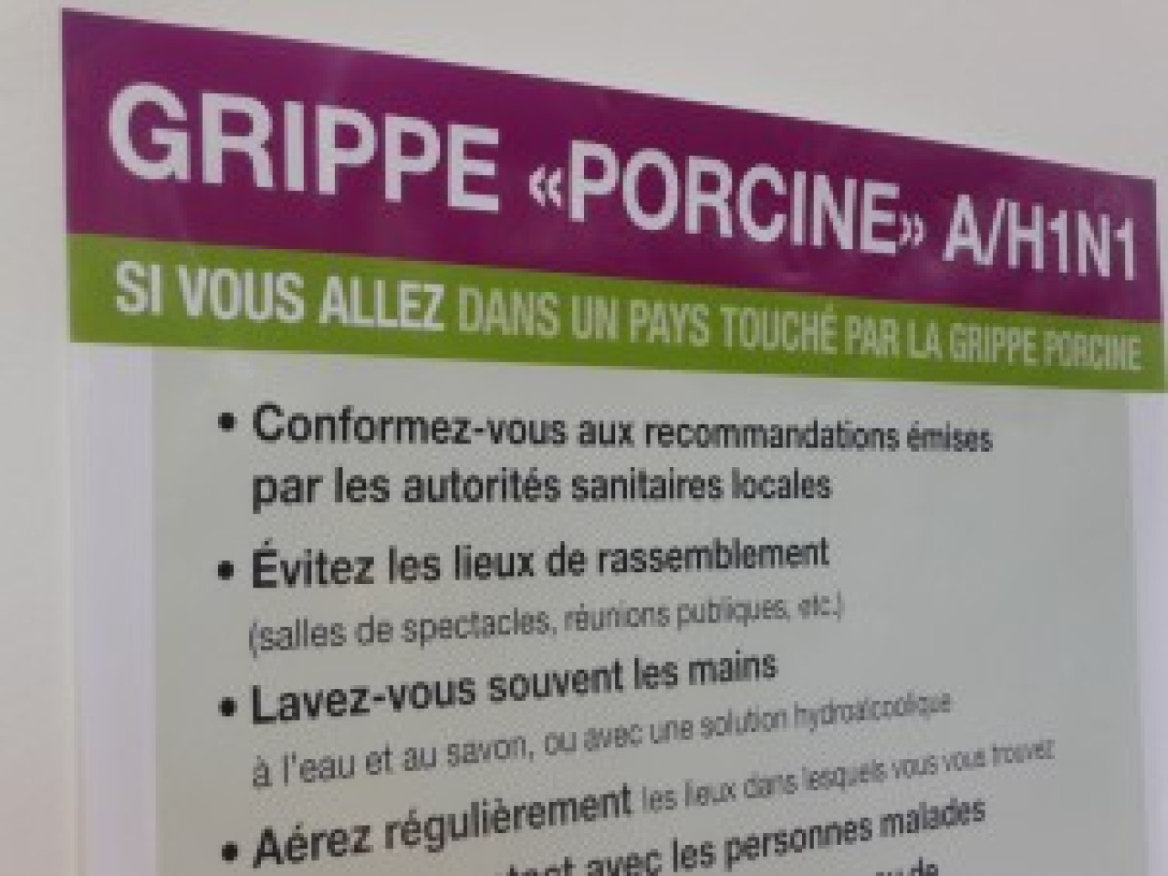 Un collège de l’Ain ferme ses portes pour cause de grippe A Un collège de l’Ain ferme ses portes pour cause de grippe A