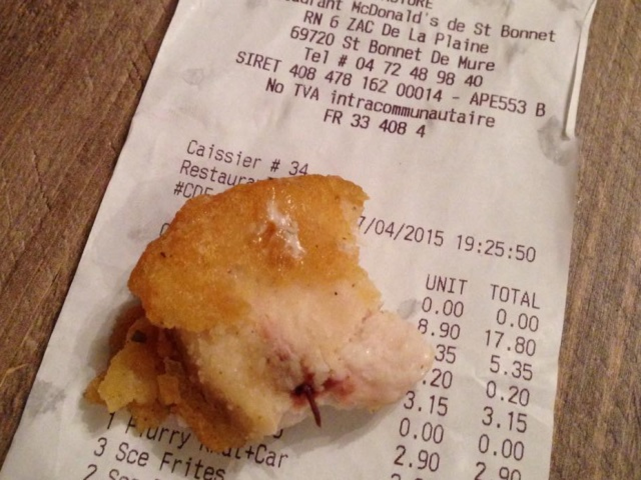 Rhône : le nugget étrange n’était qu’un nerf de poulet Rhône : le nugget étrange n’était qu’un nerf de poulet