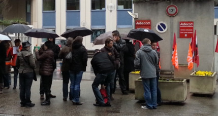 Les salari&eacute;s d&rsquo;Adecco en gr&egrave;ve mardi &agrave; Villeurbanne