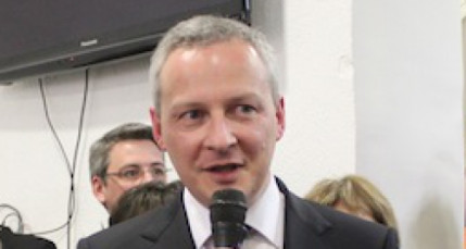 Bruno Le Maire &agrave; Bron pour soutenir le candidat UMP