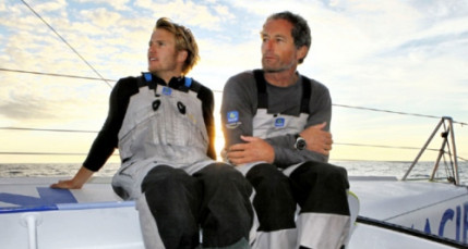 Le lyonnais François Gabart au départ de la Transat Jacques-Vabre Le lyonnais François Gabart au départ de la Transat Jacques-Vabre