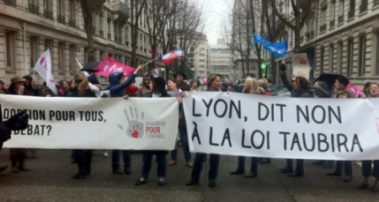 Lyon : une quarantaine d&rsquo;anti-mariage pour tous manifestent devant la pr&eacute;fecture