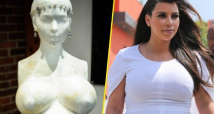 Kim Kardashian : Une statue la représente nue et enceinte ! Kim Kardashian : Une statue la représente nue et enceinte !