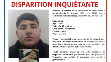 Disparition inqui&eacute;tante d'un adolescent dans le Rh&ocirc;ne