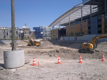 Accident sur le chantier de la Confluence