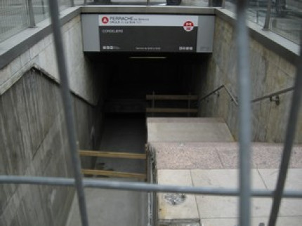 La station de métro de l’Hôtel de ville en travaux La station de métro de l’Hôtel de ville en travaux