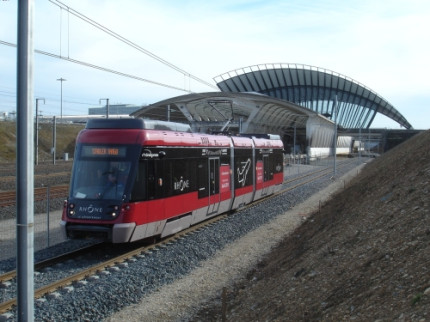Le trac&eacute; du tram Rh&ocirc;nexpress en question
