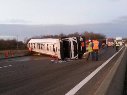 L&rsquo;A42 toujours coup&eacute;e &agrave; la circulation en direction de Gen&egrave;ve