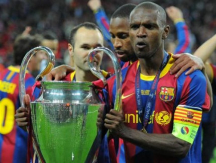 Eric Abidal et le Bar&ccedil;a sur le toit de l'Europe