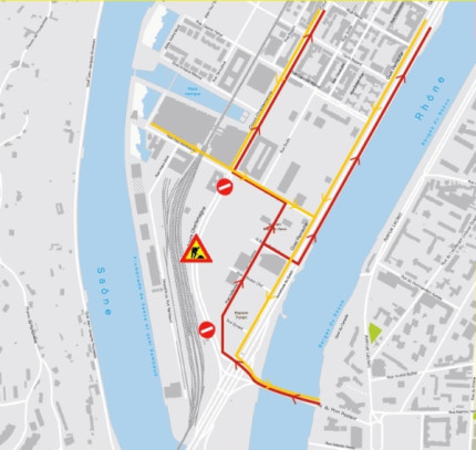 Fermeture totale de la pointe du Cours Charlemagne jusqu’au 21 août pour travaux Fermeture totale de la pointe du Cours Charlemagne jusqu’au 21 août pour travaux